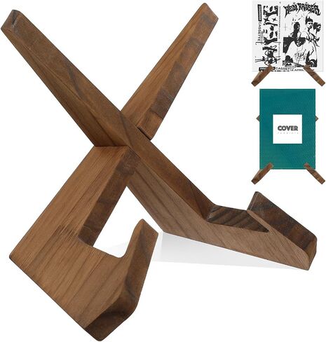 Now Playing Vinyl Record Stand, Single Wood Record Stand Vintage Vinyl Records Display 1 Second Assemble Now Playing Records Player Accessories Wooden Album Holders Plate Holders for Display, Brown in Saudi Arabia