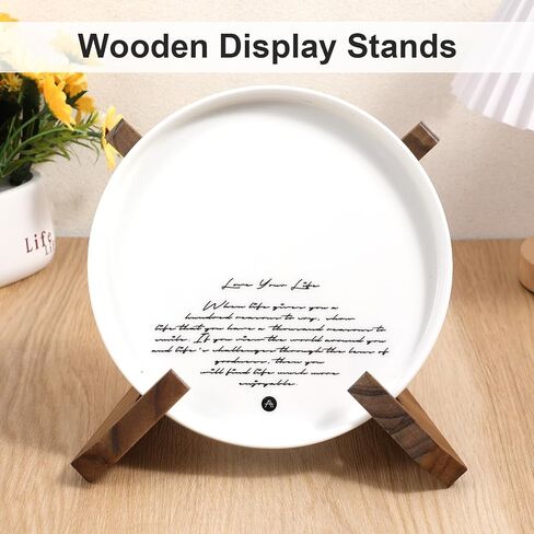 Now Playing Vinyl Record Stand, Single Wood Record Stand Vintage Vinyl Records Display 1 Second Assemble Now Playing Records Player Accessories Wooden Album Holders Plate Holders for Display, Brown in Saudi Arabia