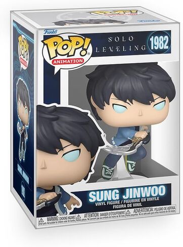 أنيمي البوب: التسوية المنفردة - Sung Jinwoo Vinyl Figure مجمعة مع واقي الصناديق متوافق مع Funko in Saudi Arabia