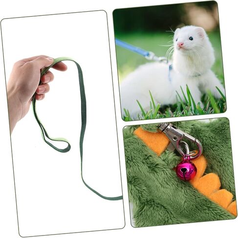 VOSAREA Ferret Vest Harness with Cartoon Design Wear Resistant Leash for Pets Lightweight and Comfortable Easy to Use Walking Rope for Kittens and Ferrets Random Dinosaur in Saudi Arabia