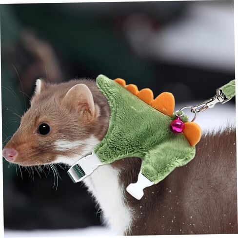 VOSAREA Ferret Vest Harness with Cartoon Design Wear Resistant Leash for Pets Lightweight and Comfortable Easy to Use Walking Rope for Kittens and Ferrets Random Dinosaur in Saudi Arabia