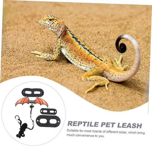 Ganazono 1set مقود الزواحف في الهواء الطلق لـ Lizards Liveweight Gecko Leash للمشي في الهواء الطلق مستلزمات الحيوانات الأليفة الأنيقة للزواحف سهلة الاستخدام والراحة in Kuwait