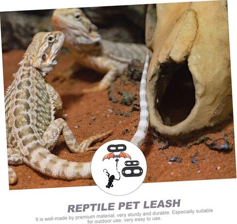 Ganazono 1set مقود الزواحف في الهواء الطلق لـ Lizards Liveweight Gecko Leash للمشي في الهواء الطلق مستلزمات الحيوانات الأليفة الأنيقة للزواحف سهلة الاستخدام والراحة in Kuwait
