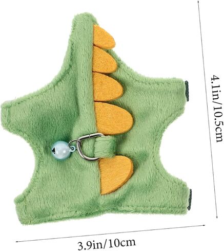 Happyyami Adjustable Cartoon Dinosaur PET Harness and Leash for Small Pets Random Color Ferret Walking Rope Wear-Resistant Vest for Kittens and Small Animals in Saudi Arabia