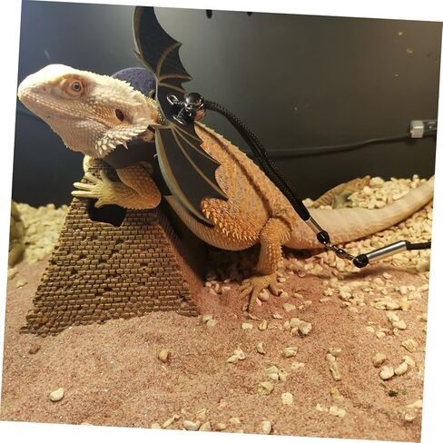 Leopard Gecko Leash Lizard Traction Rope Bearded Dragon Harness Reptiles Training Harness in Saudi Arabia