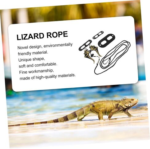 Leopard Gecko Leash Lizard Traction Rope Bearded Dragon Harness Reptiles Training Harness in Saudi Arabia