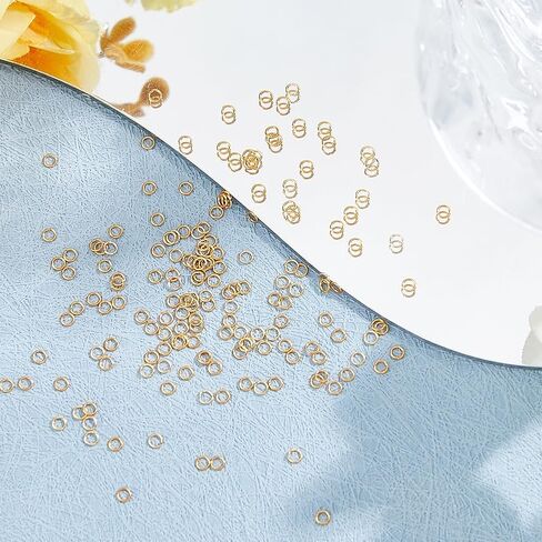 200Pcs Open Jump Rings 2mm 18k Gold Plated Jump Rings Jewelry Jump Rings Connector Split Rings for Jewelry Necklace Bracelets Earrings Choker Charm Loops Making DIY Crafts in Saudi Arabia