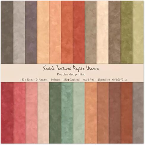 Premium Colored Cardstock, 24 Sheets 24 Designs 250gsm/92 lb Colors Double-Sided Cardstock Paper for DIY Making Postcards, Invitation Cards, Greeting Cards, Paper Crafts in Kuwait
