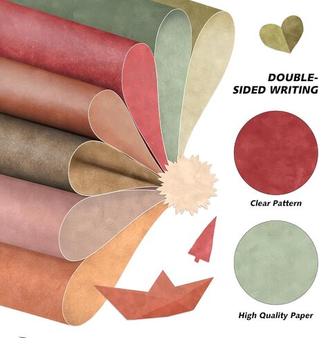 Premium Colored Cardstock, 24 Sheets 24 Designs 250gsm/92 lb Colors Double-Sided Cardstock Paper for DIY Making Postcards, Invitation Cards, Greeting Cards, Paper Crafts in Kuwait