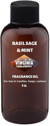 Basil Sage & Mint Type Fragrance Oil (Our Version of The Brand Name) (4 oz Bottle) for Candle Making, Soap Making, Tart Making, Room Sprays, Lotions, Car Fresheners, Slime, Bath Bombs, Warmers in Saudi Arabia