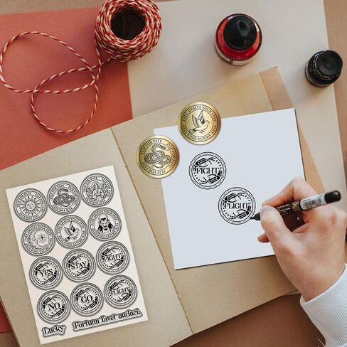 Globleland عتيقة Witchcraft Clear Stamp Frame للبطاقات التي تجعل الجرعات السحرية الرجعية ختمًا سحريًا الحيوانات السحرية طوابع السيليكون in Saudi Arabia
