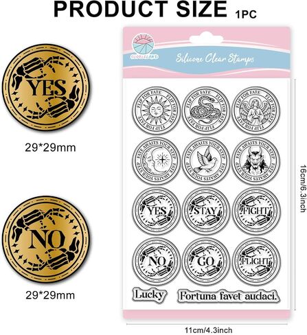 Globleland عتيقة Witchcraft Clear Stamp Frame للبطاقات التي تجعل الجرعات السحرية الرجعية ختمًا سحريًا الحيوانات السحرية طوابع السيليكون in Saudi Arabia