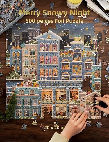 لغز حفلة عيد الميلاد ، 500 قطعة ، 15 "× 21" أحادي اللغز - أحجية بانوراما يضم هدية عيد ميلاد هدية - ديكور جدار هدية رائعة - Youthwill (حفلة عيد ميلاد 500 قطعة) in Saudi Arabia