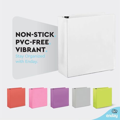 1 Inch Binders 3 Ring, White 1 Inch Round Ring Binder with Clear View Cover & 2 Inside Pockets, School Supplies Binders (24 PC) – by Enday in Saudi Arabia