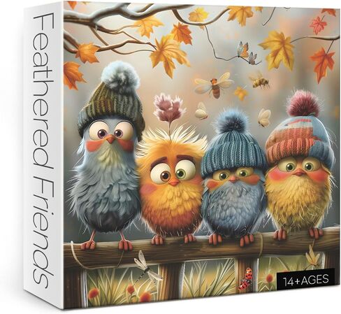 Autumn Bird Puzzles for Adults 1000 Piece Nature, Pretty Fall Landscape Art Jigsaw Puzzles Plant, Butterfly Dragonfly Warm Puzzle in Saudi Arabia