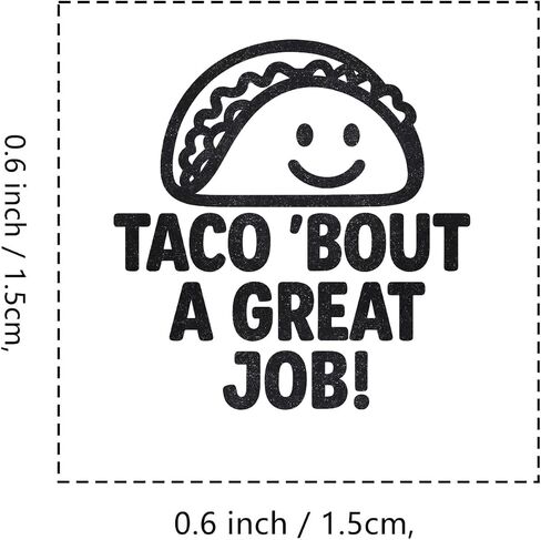 طابع مطاط Taco Taco Teacher ، 3/5 بوصة ختم صغير صغير لمخطط صنع بطاقات Scrapbooking in Saudi Arabia