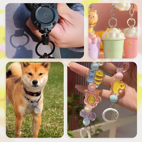 24 PCS Metal Spring O Rings, 12 Colors Round Spring Snap Keyring Metal Carabiner Snap Buckle Clip O Rings Buckles for Purse Keyrings Keychain Handbag Lanyard in Saudi Arabia