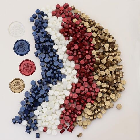 300Pcs Wax Seal Beads Set with Non-Slip Melt Spoon and Candles, Navy Blue Sealing Wax Pellets Bead Great for Seals Stamp, Wedding Invitations, Xmas Gift, Envelope Seal (Navy Blue) in Saudi Arabia