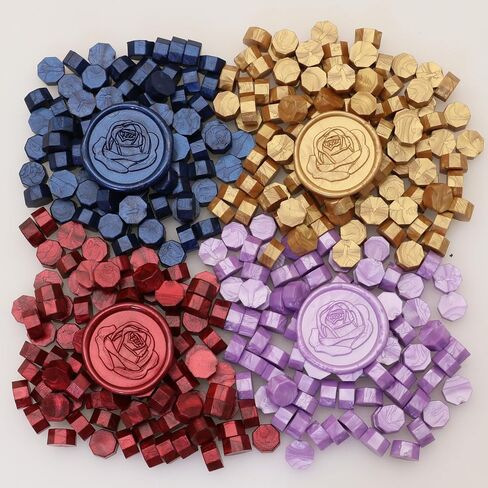 300Pcs Wax Seal Beads Set with Non-Slip Melt Spoon and Candles, Navy Blue Sealing Wax Pellets Bead Great for Seals Stamp, Wedding Invitations, Xmas Gift, Envelope Seal (Navy Blue) in Saudi Arabia