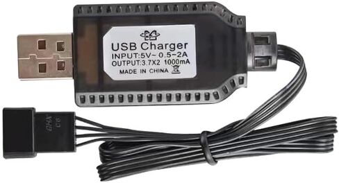 7.4v SM-4Pin Plug USB Lipo Charger Cable Plug Compatible RC Car RC Plane RC Tank RC Boat وغيرها من ألعاب التحكم عن بُعد للعالم مع حماية البطارية in Kuwait