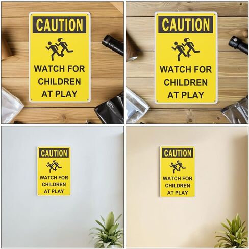 Gadpiparty 3pcs Watch for Children At Play Sign Kid Playing Caution Sign Symbols for Street Neighborhoods Schools Parks Driveways in Saudi Arabia