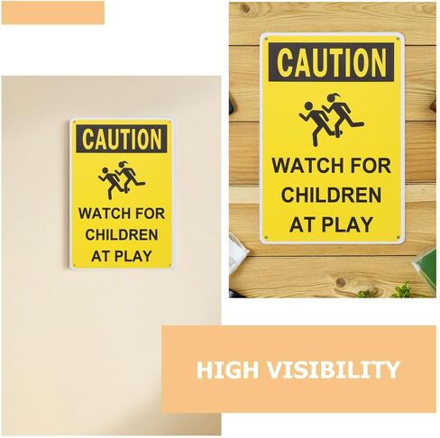 Gadpiparty 3pcs Watch for Children At Play Sign Kid Playing Caution Sign Symbols for Street Neighborhoods Schools Parks Driveways in Saudi Arabia