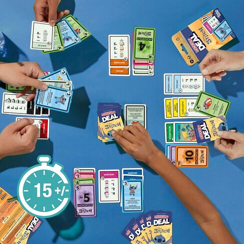 Monopoly Deal: Disney Stitch Edition Card Game | استنادا إلى ديزني ليلو & غرزة | ألعاب أطفال ديزني المرخصة رسميًا | الأعمار 8+ | 2-5 لاعبين in Saudi Arabia