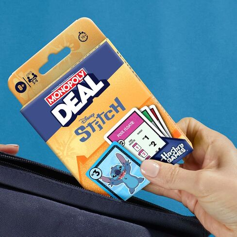 Monopoly Deal: Disney Stitch Edition Card Game | استنادا إلى ديزني ليلو & غرزة | ألعاب أطفال ديزني المرخصة رسميًا | الأعمار 8+ | 2-5 لاعبين in Saudi Arabia