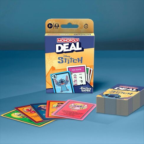 Monopoly Deal: Disney Stitch Edition Card Game | استنادا إلى ديزني ليلو & غرزة | ألعاب أطفال ديزني المرخصة رسميًا | الأعمار 8+ | 2-5 لاعبين in Saudi Arabia
