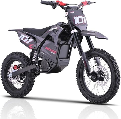 KOOZ HP115E Electric Dirt Bike Ebike for Kids and Teens, 40 MPH 60V 2000W (Max 3000W) Offroad Motorcycle with 14"/12" Tires, Hydraulic Brakes, Ideal for Offroad Riding (40 MPH Red) in Kuwait