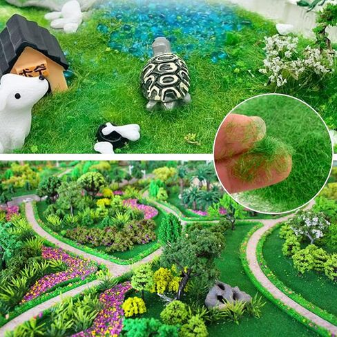 Mini Static Grass Flocking ، 4 ألوان قضيب صغير لآلة التدفق 8 قائم على عشب Netcover ABS ثابت مع مقبض مضاد للانزلاق لنمذجة طاولة الرمل النمذجة ذات المناظر الطبيعية الخلابة DIY in Kuwait