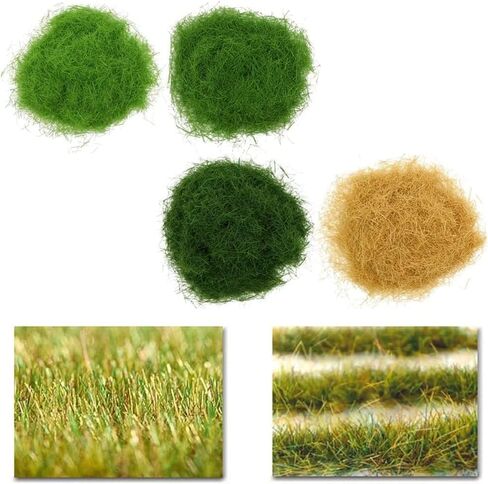 Mini Static Grass Flocking ، 4 ألوان قضيب صغير لآلة التدفق 8 قائم على عشب Netcover ABS ثابت مع مقبض مضاد للانزلاق لنمذجة طاولة الرمل النمذجة ذات المناظر الطبيعية الخلابة DIY in Kuwait