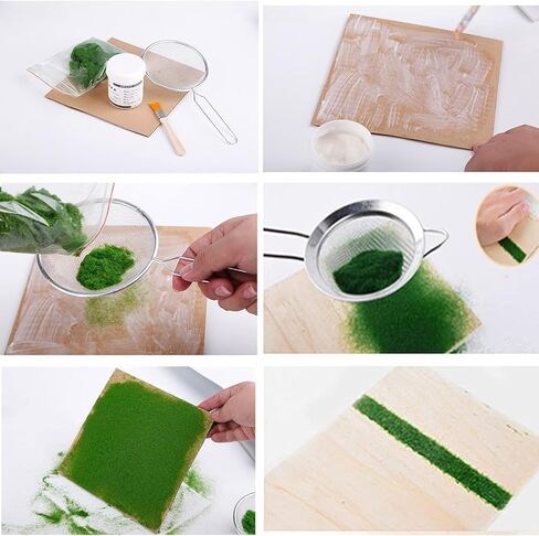 Mini Static Grass Flocking ، 4 ألوان قضيب صغير لآلة التدفق 8 قائم على عشب Netcover ABS ثابت مع مقبض مضاد للانزلاق لنمذجة طاولة الرمل النمذجة ذات المناظر الطبيعية الخلابة DIY in Kuwait