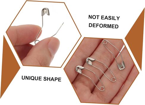 Gadpiparty 200pcs Sewing Safety Pins Stainless Steel Pins for Clothing Quilting Craft Bag Making Decorative Curved in Saudi Arabia