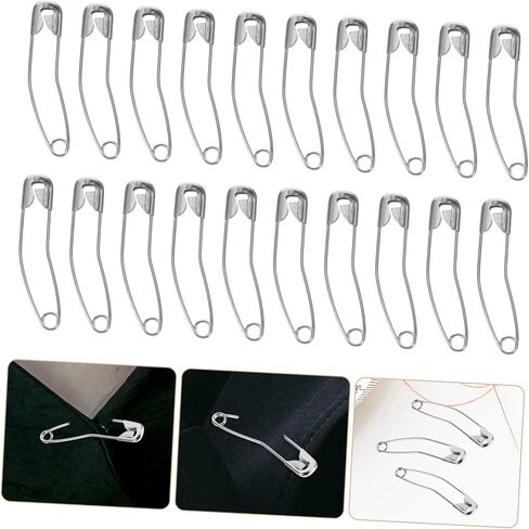 Gadpiparty 200pcs Sewing Safety Pins Stainless Steel Pins for Clothing Quilting Craft Bag Making Decorative Curved in Saudi Arabia