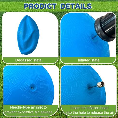 8.5 Inch Playground Balls Dodgeballs for Kids & Adults, Pack of 6 – Inflatable Rubber Kickball, Dodgeball, Handball for School, Recess, PE, Outdoor Games, Playground & Backyard More with Ball Pump in Saudi Arabia