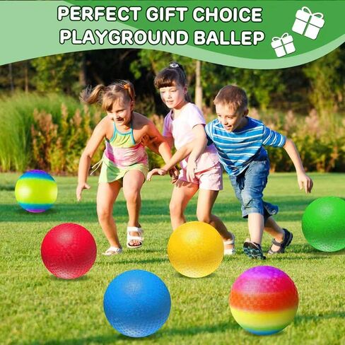 8.5 Inch Playground Balls Dodgeballs for Kids & Adults, Pack of 6 – Inflatable Rubber Kickball, Dodgeball, Handball for School, Recess, PE, Outdoor Games, Playground & Backyard More with Ball Pump in Saudi Arabia