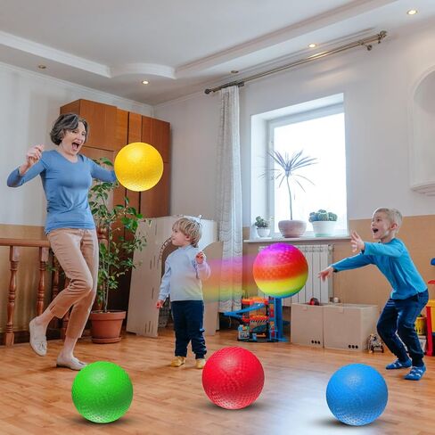 8.5 Inch Playground Balls Dodgeballs for Kids & Adults, Pack of 6 – Inflatable Rubber Kickball, Dodgeball, Handball for School, Recess, PE, Outdoor Games, Playground & Backyard More with Ball Pump in Saudi Arabia