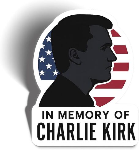 in Memory of Charlie Kirk Sticker Decal Notebook Car Laptop 5.5" in Saudi Arabia
