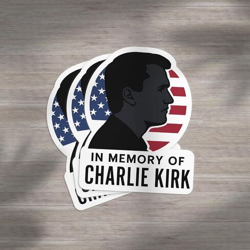 in Memory of Charlie Kirk Sticker Decal Notebook Car Laptop 5.5" in Saudi Arabia