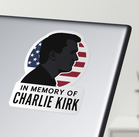in Memory of Charlie Kirk Sticker Decal Notebook Car Laptop 5.5" in Saudi Arabia
