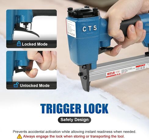 CTS 8016 Pneumatic Upholstery Staple Gun for 21 Gauge 80 Series 1/2" (12.8 mm) Crown 1/4" to 5/8" (6.0-16.0 mm) Length Staples, Air Stapler for Furniture and Interior Decoration in Saudi Arabia