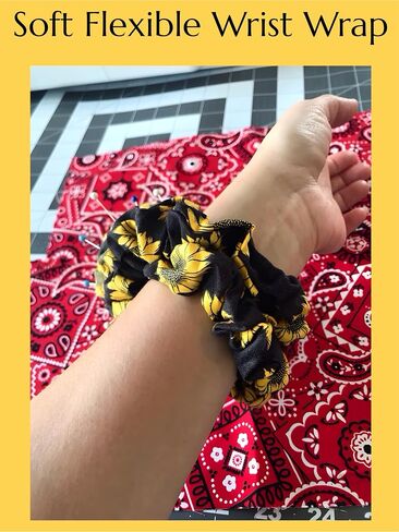 Handmade Sunflower Wrist Pin Cushion – Elastic Band Sewing Pincushion for Quilting, Embroidery, and Craft Projects – Hands-Free Needle Organizer – Seamstress & Quilter Essential in Saudi Arabia