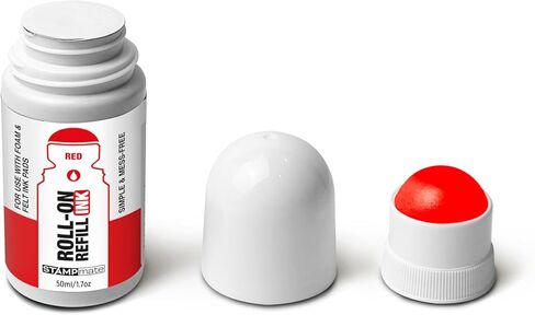Roll-on Pad Pad Ink ink 50ml/1.7oz-inking self و Foam & Feld Pads-Apply Syple-Use Roller Applicator (Black) in Kuwait