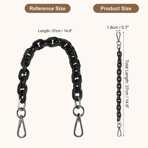 حزام Patikil Acrylic Presh ، 15 بوصة سلسلة أكريليك سلسلة محفظة استبدال سلسلة حقيبة اليد الفاخرة مقبض الأشرطة لحقائب يد DIY كتف الكتف in Saudi Arabia