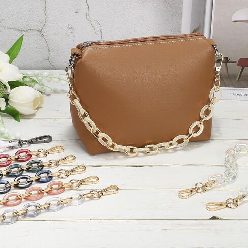 حزام Patikil Acrylic Presh ، 15 بوصة سلسلة أكريليك سلسلة محفظة استبدال سلسلة حقيبة اليد الفاخرة مقبض الأشرطة لحقائب يد DIY كتف الكتف in Saudi Arabia