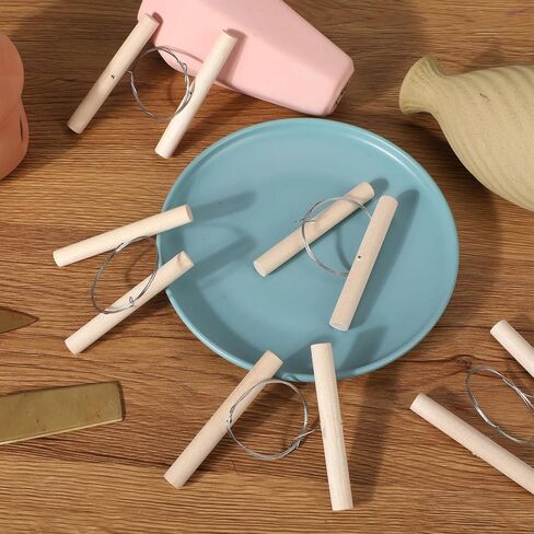 Yalikop 30 Pcs Wire Clay Cutter with Wood Handle Easy to Use Steel Wire Cutting Tools Cheese Dough Cutting Pottery Tools for Mud Line Pottery Clay Ceramic Art Sculpture Carving Tool Supplies in Saudi Arabia