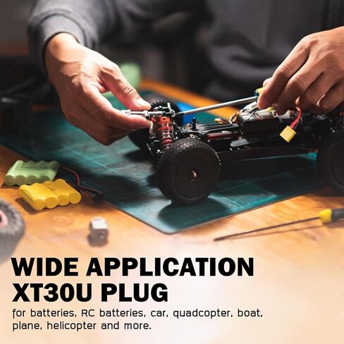 Madcatz 5 Bairs XT30 موصلات مع أنابيب تقلص الحرارة - الذكور والإناث متوافقة مع طائرات RC ، FPV ، ESC ، اتصالات البطارية (10 أجزاء) in Saudi Arabia