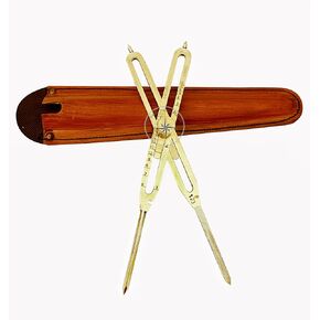Artist Proportional Scale Divider Drawing Tool Professional 12" Long Solid Brass with Heavy Duty Steel Point with with Leather case, Golden, M in Saudi Arabia