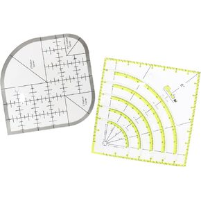 2Pcs Acrylic Curved Corner Cutter Ruler, Curved Corner Cutter Quilt Ruler, Multifunctional Sewing Template Patchwork Tool, for Sewing, Patchwork in Saudi Arabia